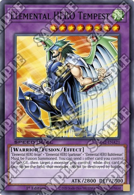 Elemental HERO Tempest Card Front