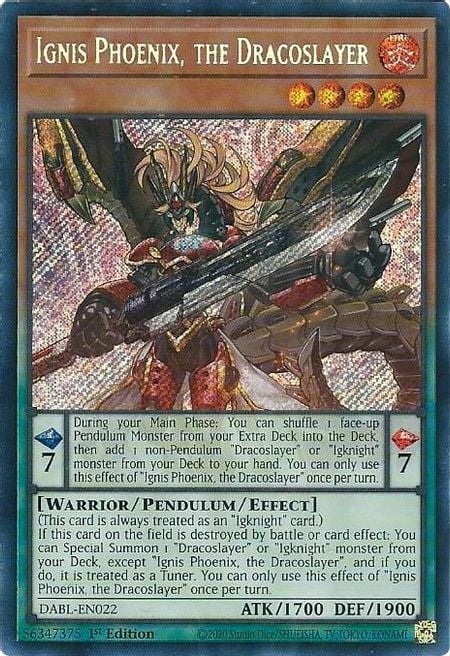 Fenice Accens, il Dracoassassino Card Front