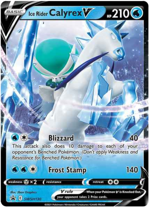 Ice Rider Calyrex V [Blizzard | Frost Stamp] Frente