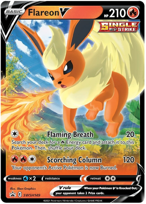 Flareon V Card Front