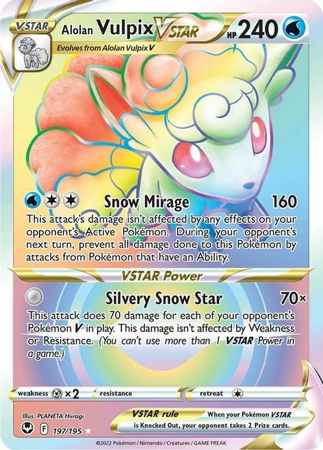 Vulpix di Alola V ASTRO [Snow Mirage | Silvery Snow Star] Card Front