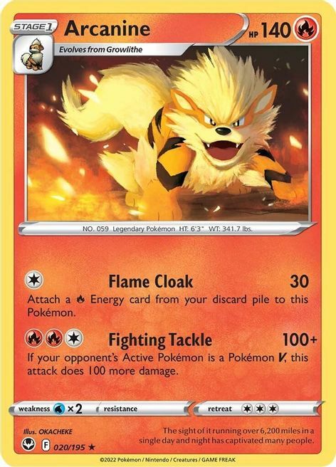 Arcanine [Flame Cloak | Fighting Tackle] Card Front