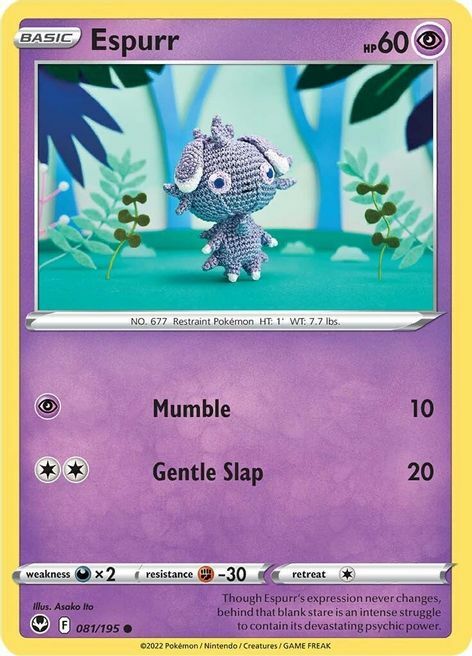 Espurr [Mumble | Gentle Slap] Card Front