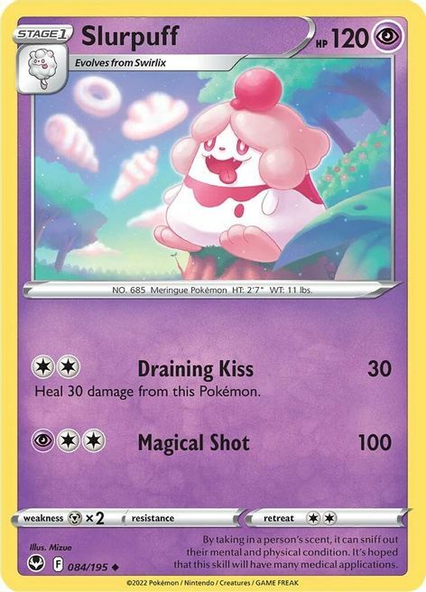Slurpuff [Draining Kiss | Magical Shot] Card Front