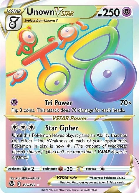 Unown V ASTRO [Tri Power | Star Cypher] Card Front