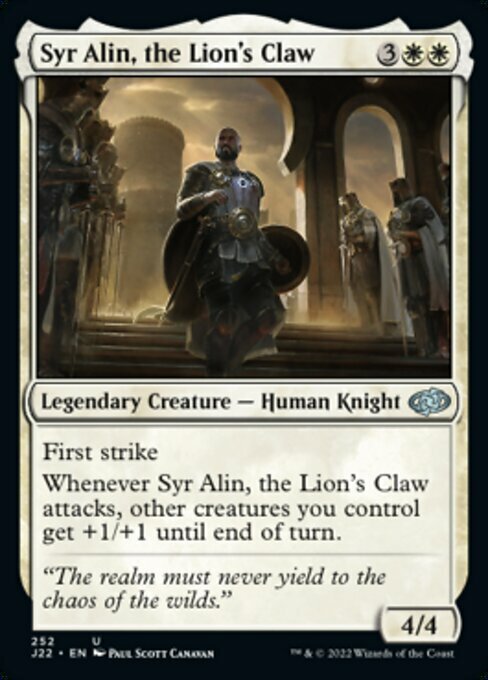 Syr Alin, the Lion's Claw Card Front