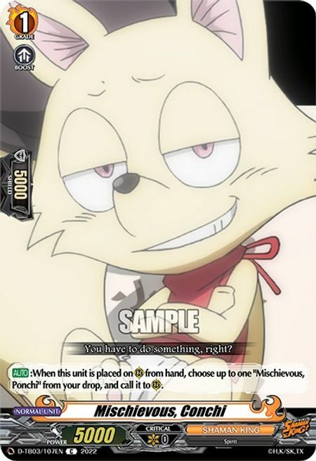 Mischievous, Conchi Card Front