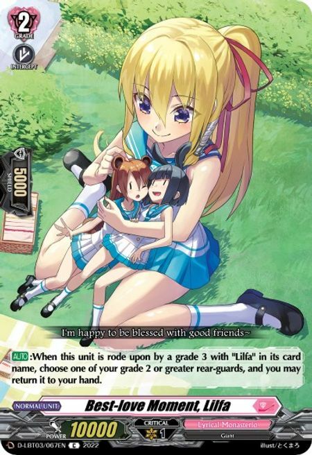 Best-love Moment, Lilfa [D Format] Card Front