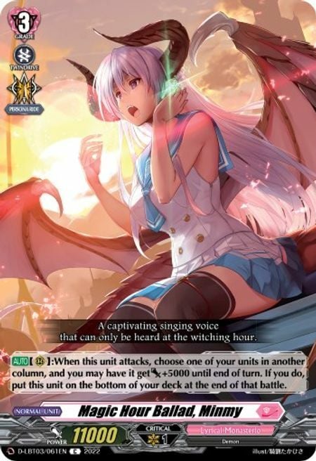 Magic Hour Ballad, Minmy [D Format] Card Front