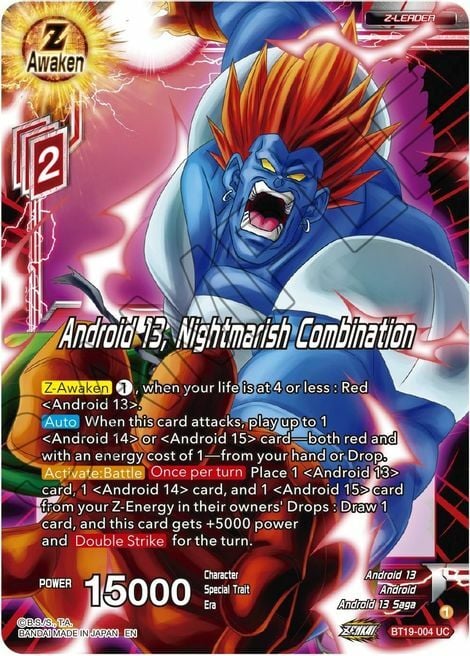 Android 13, Nightmarish Combination Card Front