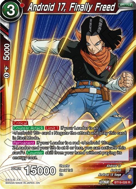 Android 17, Finally Freed Card Front