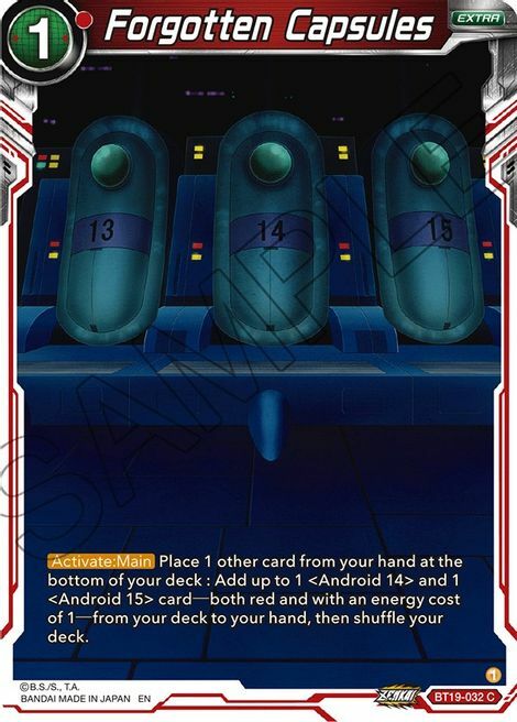 Forgotten Capsules Card Front