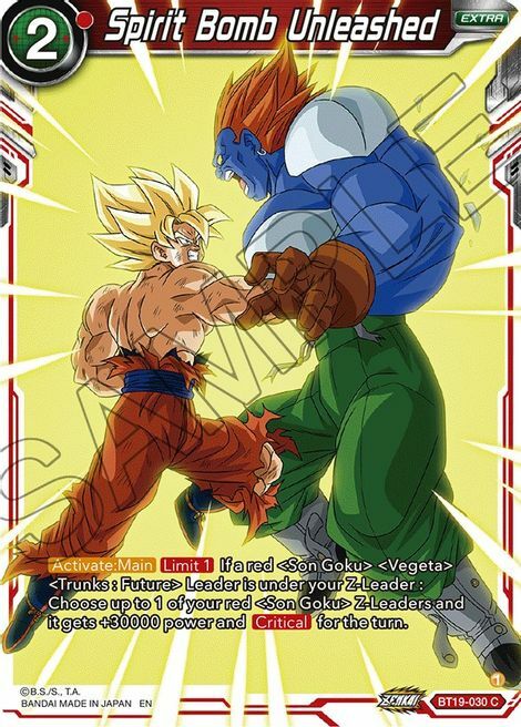 Spirit Bomb Unleashed Card Front