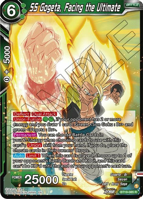 SS Gogeta, Facing the Ultimate Card Front
