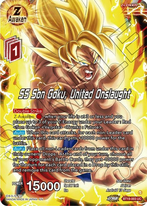 SS Son Goku, United Onslaught Card Front