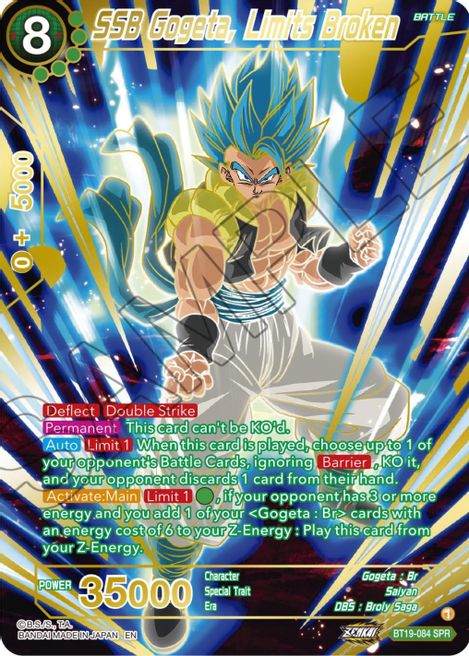 SSB Gogeta, Critical Combination - Promotion Cards - Dragon Ball