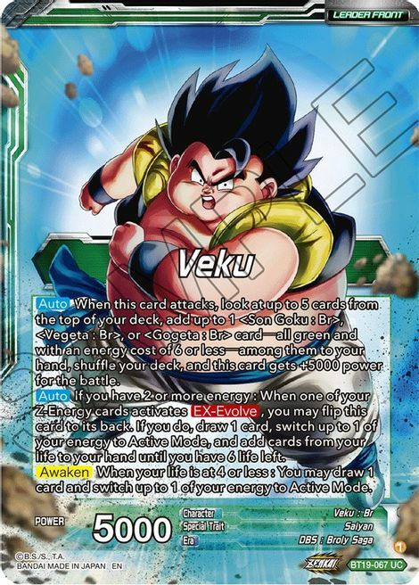 Veku // Gogeta, Fusion Complete Card Front