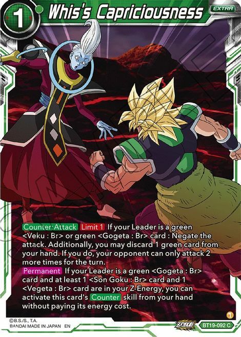 Whis's Capriciousness Card Front