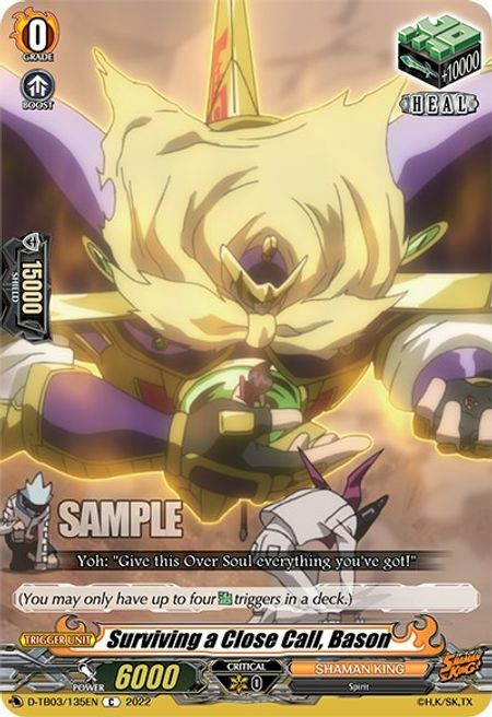 Surviving a Close Call, Bason [D Format] Card Front