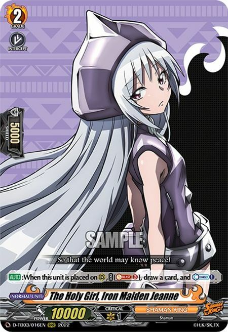 The Holy Girl, Iron Maiden Jeanne Card Front