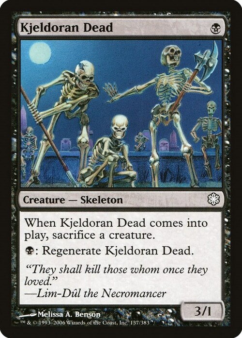 Kjeldoran Dead Card Front