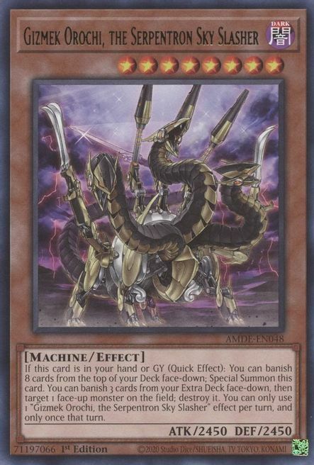 Gizmek Orochi, the Serpentron Sky Slasher Card Front