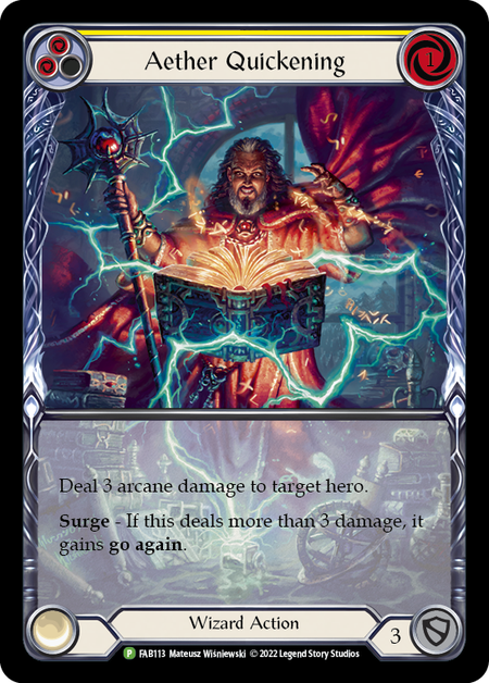 Aether Quickening - Yellow Card Front