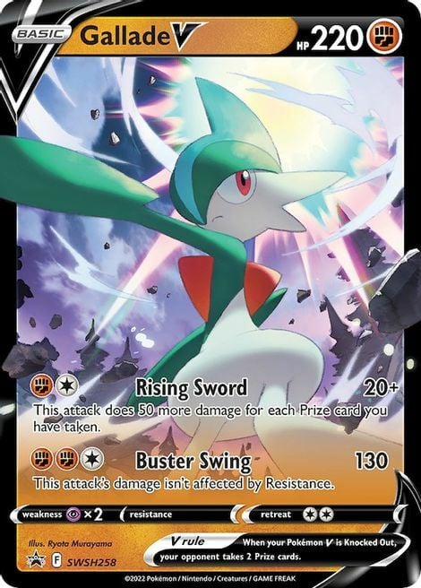 Gallade V [Rising Sword | Buster Swing] Card Front