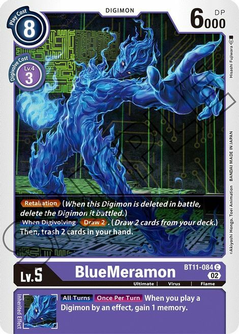 BlueMeramon Card Front