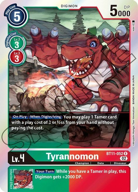 Tyrannomon Card Front