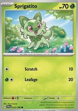 Sprigatito [Scratch | Leafage] Card Front