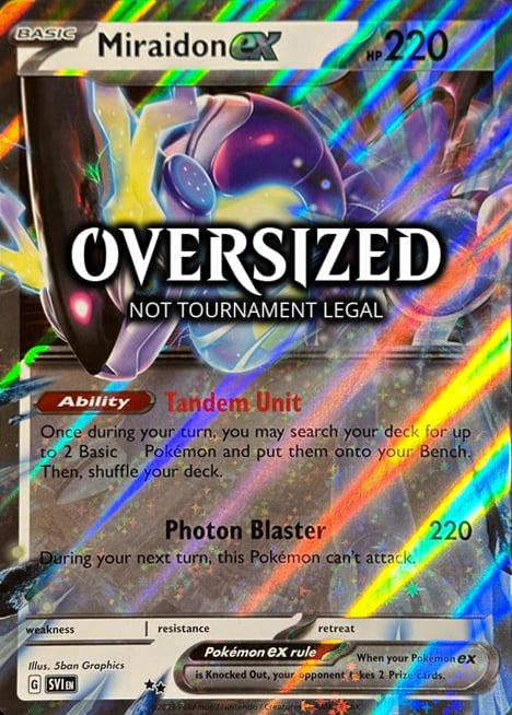 MIRAIDON ex Scarlet & Violet Ultra Rare Promo Pokemon Cards NM JUMBO  Oversized