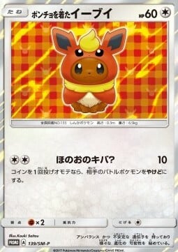 Poncho-wearing Eevee Card Front