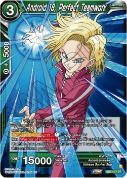 Android 18, Perfect Teamwork Card Front