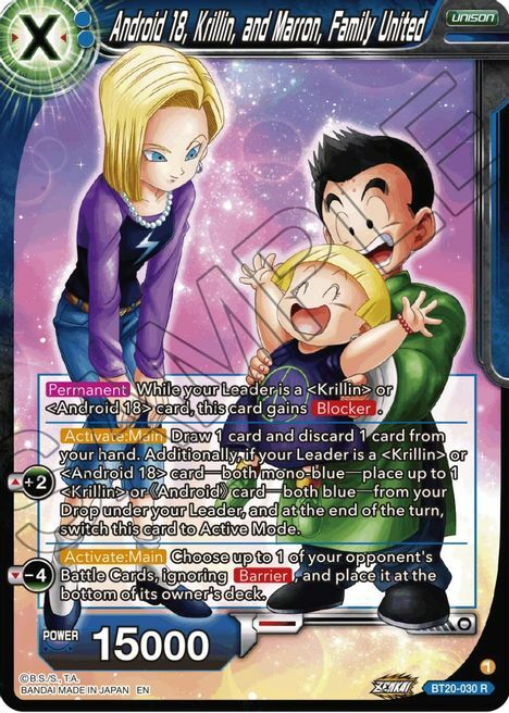 Android 18, Krillin, and Marron, Family United Frente