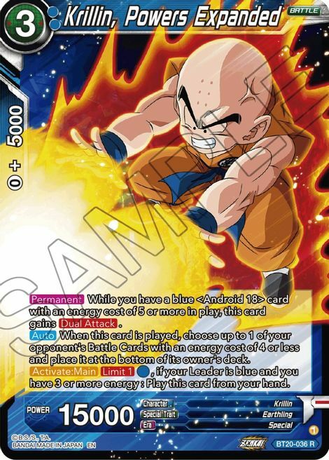 Krillin, Powers Expanded Frente