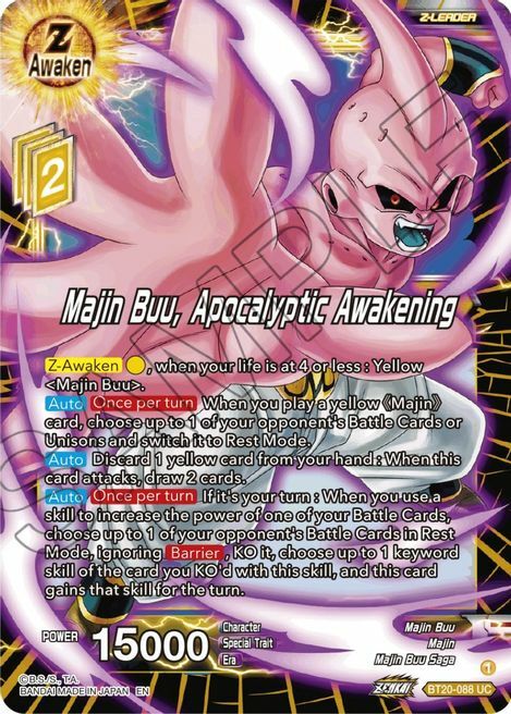 Majin Buu, Apocalyptic Awakening Frente