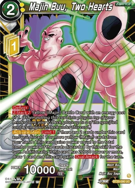 Majin Buu, Two Hearts Card Front