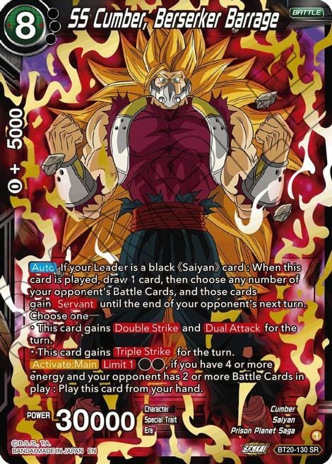 SS Cumber, Berserker Barrage Card Front