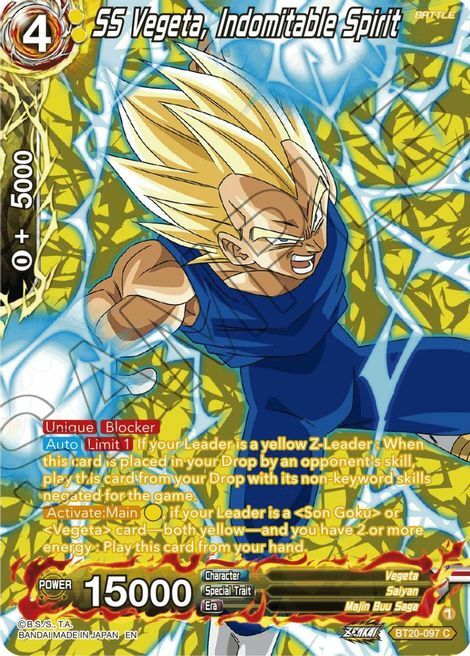 SS Vegeta, Indomitable Spirit Frente