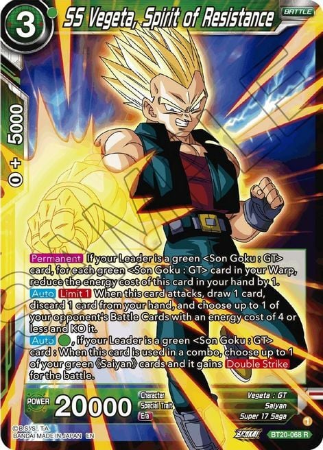 SS Vegeta, Spirit of Resistance Frente