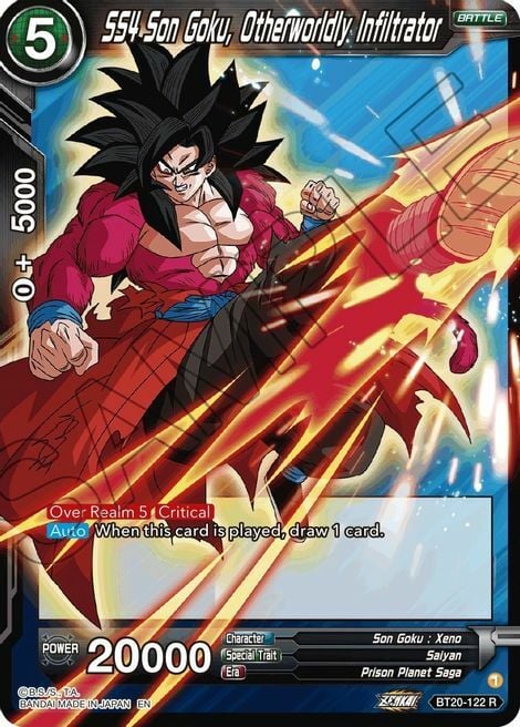 SS4 Son Goku, Otherworldly Infiltrator Card Front