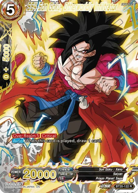 SS4 Son Goku, Otherworldly Infiltrator Card Front