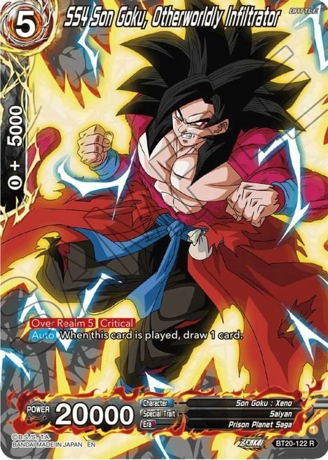 SS4 Son Goku, Otherworldly Infiltrator Card Front