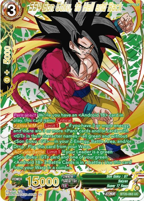 SS4 Son Goku, to Hell and Back Card Front