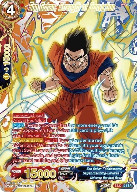 Son Gohan, Strength of Conviction Frente