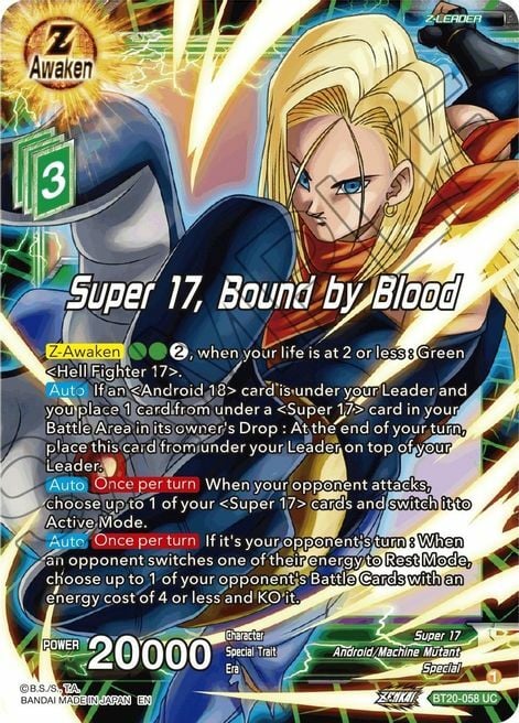 Super 17, Bound by Blood Frente