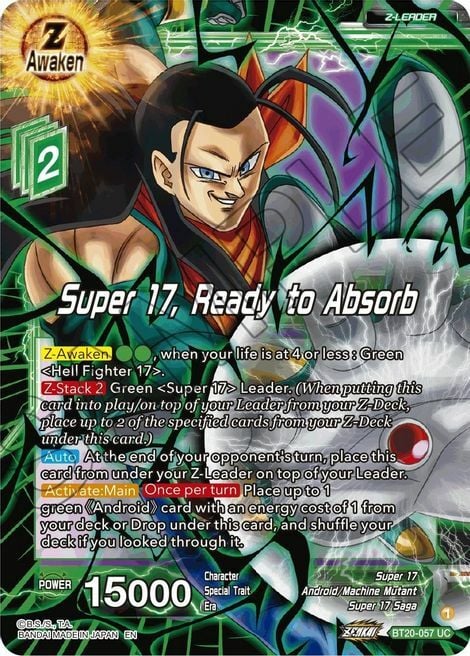 Super 17, Ready to Absorb Card Front