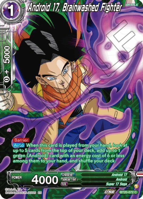 Android 17, Brainwashed Fighter Card Front