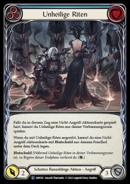 Unhallowed Rites (Blue) Card Front